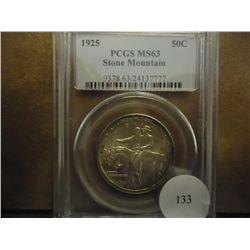 1925 STONE MT. HALF DOLLAR PCGS MS63