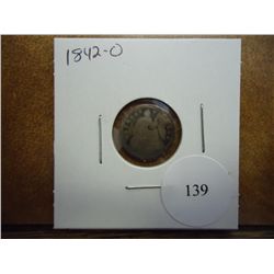 1842-O SEATED LIBERTY HALF DIME