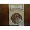 Image 1 : 1990 AMERICAN SILVER EAGLE NGC MS69