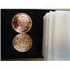 Image 1 : ROLL OF 20-1 OUNCE ADVP COPPER ROUNDS (MERCURY'S)