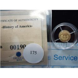 2010 LIBERIA GOLD $10 PROOF