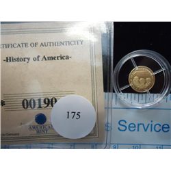 2010 LIBERIA GOLD $10 PROOF