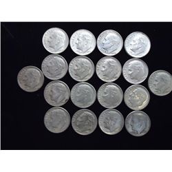 18-1960'S SILVER ROOSEVELT DIMES