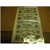 Image 1 : SCARCE UNCUT SHEET OF 4-1857 LOUISIANA $5 OBSOLETE