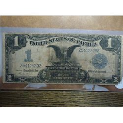 1899 LARGE SIZE $1 SILVER CERTIFICATE BLACK EAGLE