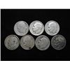 Image 1 : 7 ASSORTED 1940'S SILVER ROOSEVELT DIMES