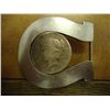 Image 1 : BELT BUCKLE MADE WITH PEACE SILVER DOLLAR