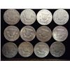 Image 2 : 12 ASSORTED FRANKLIN HALF DOLLARS