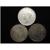 Image 1 : 1940,41 & 42 GREAT BRITAIN SILVER HALF CROWNS