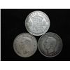 Image 2 : 1940,41 & 42 GREAT BRITAIN SILVER HALF CROWNS