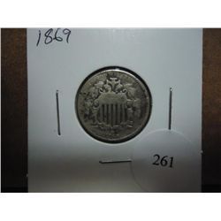 1869 SHIELD NICKEL