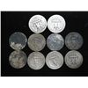 Image 2 : 10 ASSORTED TOUGH SHAPE WASHINGTON SILVER QUARTERS