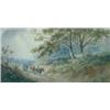 Image 1 : Henry Earp Snr (1831 - 1914) - watercolour, horse, cart and figures on a country track, signed, 9...