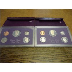 1986 & 87 US PROOF SETS (WITH BOXES)