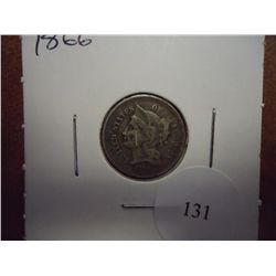 1866 THREE CENT PIECE (NICKEL)