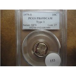 1979-S TYPE I ROOSEVELT DIME PCGS PR69 DCAM