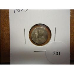 1853 THREE CENT PIECE (SILVER) BENT