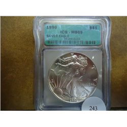 1990 AMERICAN SILVER EAGLE ICG MS69