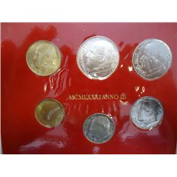 1981 VATICAN PROOF SET 6 COINS SOME SILVER