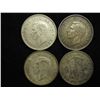 Image 1 : 1941,42,43 & 44 GREAT BRITAIN SILVER HALF CROWNS