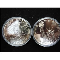 LIBERIA 2006 $5 STATUE OF LIBERTY AND 2002 $10