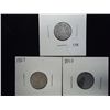 Image 1 : 1883,87 & 90 SEATED LIBERTY DIMES ALL VF