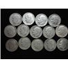 Image 1 : 14 ASSORTED 1950'S SILVER ROOSEVELT DIMES