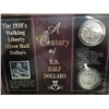 Image 1 : 1935 & 38 WALKING LIBERTY HALF DOLLARS & STAMP