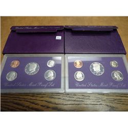 1990 & 91 US PROOF SETS (WITH BOXES)