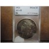 Image 1 : 1921 PEACE SILVER DOLLAR ACG AU55 KEY DATE TONED