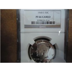 1968-S 40% SILVER HALF NGC PF66 CAMEO