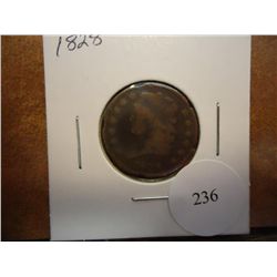 1828 US HALF CENT RIM NICKS