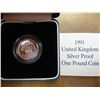 Image 1 : 1991 UNITED KINGDOM SILVER PROOF 1 POUND COIN