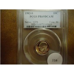 1982-S ROOSEVELT DIME PCGS PR69 DCAM