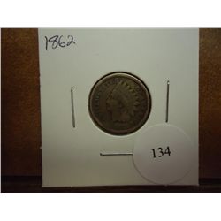 1862 INDIAN HEAD CENT