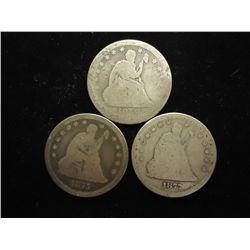 1858,75 & 77-S STANDING LIBERTY QUARTERS