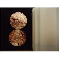 TUBE OF 20-1 OUNCE ADVP COPPER ROUNDS (PANDAS)