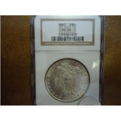 1882 MORGAN SILVER DOLLAR NGC MS64