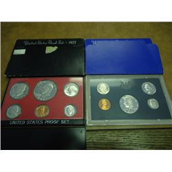 1972 & 77 US PROOF SETS (WITH BOXES)