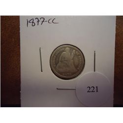 1877-CC SEATED LIBERTY DIME