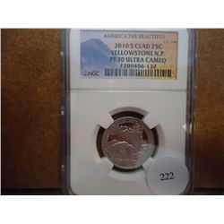 2010-S YELLOWSTONE NP QUARTER NGC PF70