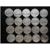 Image 1 : 20 ASSORTED 35% SILVER JEFFERSON WAR NICKELS 1.1252 AVERAGE SILVER WEIGHT