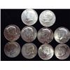 Image 1 : 10 ASSORTED 40% SILVER HALF DOLLARS