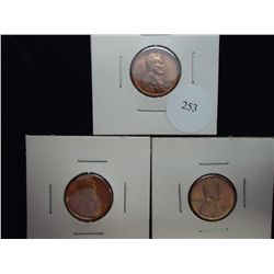 1936 P/D/S LINCOLN CENTS UNC