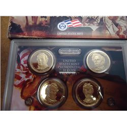 2010 US PRESIDENTIAL DOLLAR  PROOF SET WITH BOX