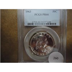 1963 FRANKLIN HALF DOLLAR PCGS PR66