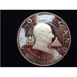 1969 UGANDA SILVER 30 SHILLINGS PROOF