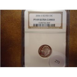 2006-S SILVER ROOSEVELT DIME NGC PF69 ULTRA CAMEO