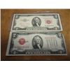 Image 1 : 1928-F & 53-A $2 US NOTES RED SEALS