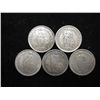 Image 1 : 1950,57,58,60 & 61 SWITZERLAND SILVER HALF FRANCS